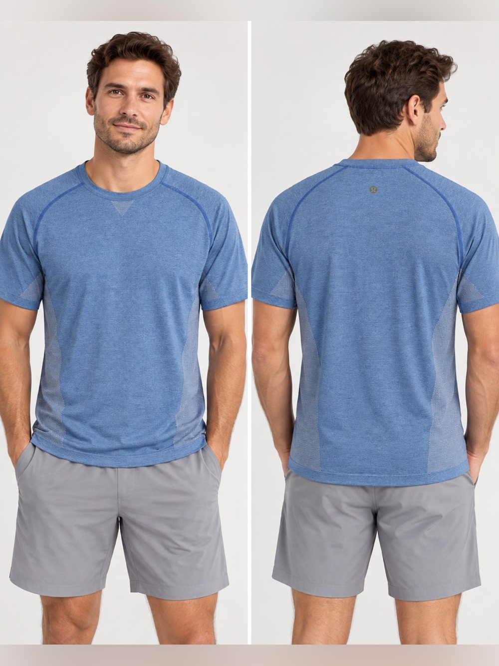 Lululemon Men’s Blue Short Sleeve Performance Shirt Estimated Size Medium M